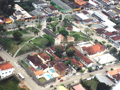 Vista aérea da praça de Pariquera